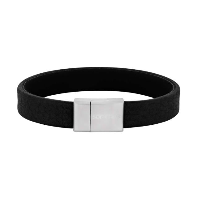 Son Of Noa Herrenarmband aus schwarzem Leder – 809703191