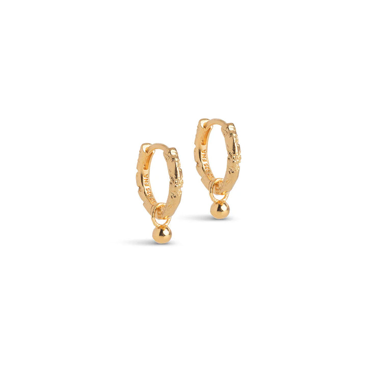 Enamel Belle Hoops in vergoldetem Silber