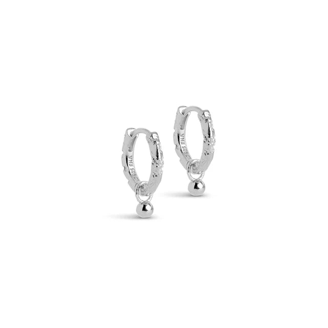 Enamel Belle Hoops im Silber
