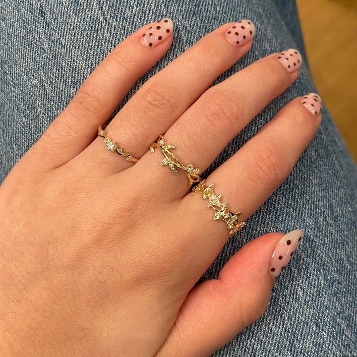 MADS Z ISALINE 14KT GOLD RING 0.13CT W.SI