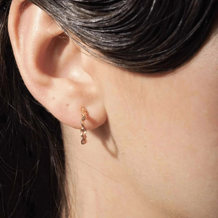 Vincent Shaman Vergoldete Creolen, klein, 14 mm