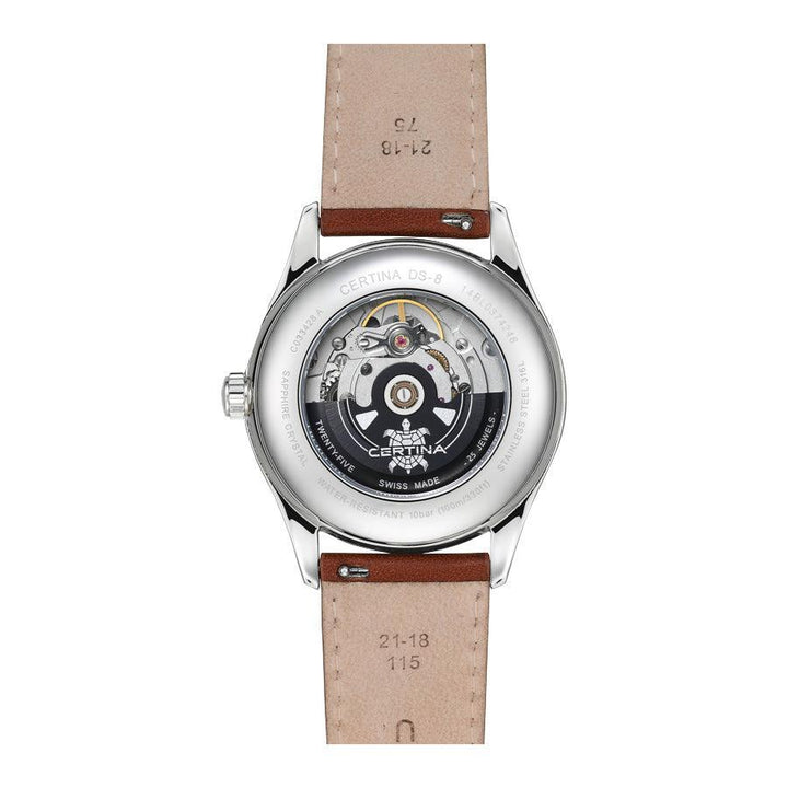 Certina DS-8 - Sort Urskive m. Læderrem - Herreur - C0334281605100