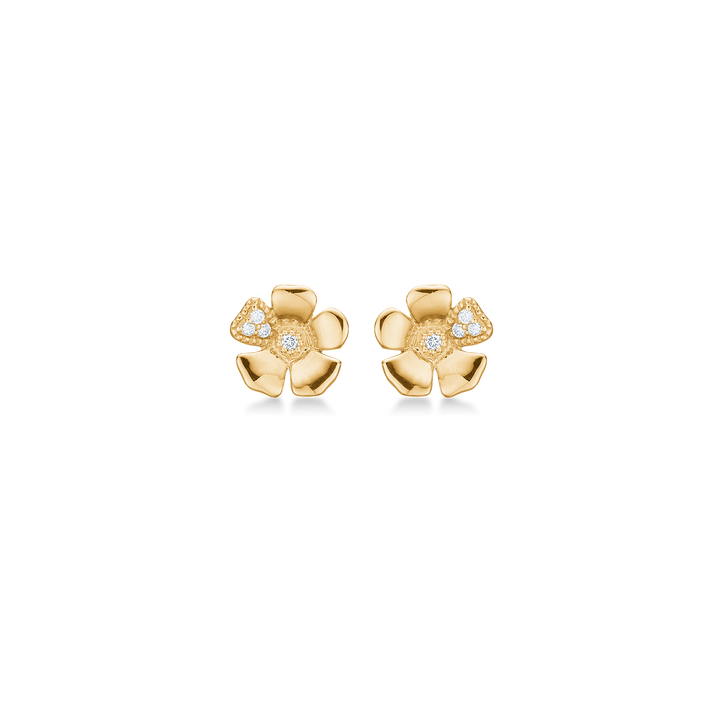 Mads Z Fleur Ohrringe in 14 kt Gold mit Brillants