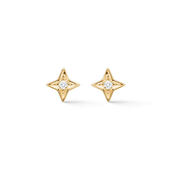 Mads Z Vesper 14KT Gold Ohrringe 0,03ct W.SI