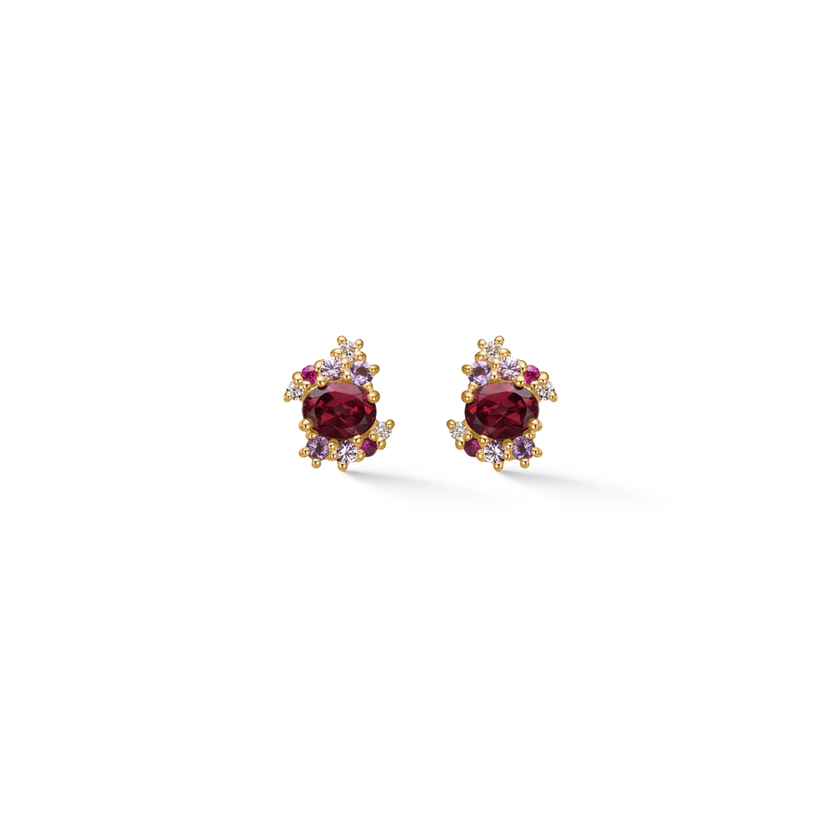 Mads Z Four Seasons Autumn Petite Rubin Ohrringe aus 14 kt. Gold 