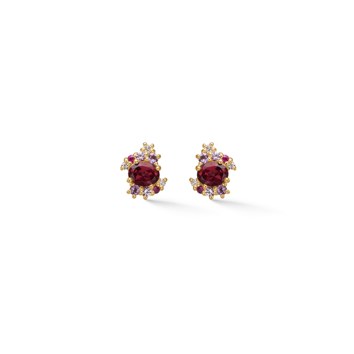 Mads Z Four Seasons Autumn Petite Rubin Ohrringe aus 14 kt. Gold 