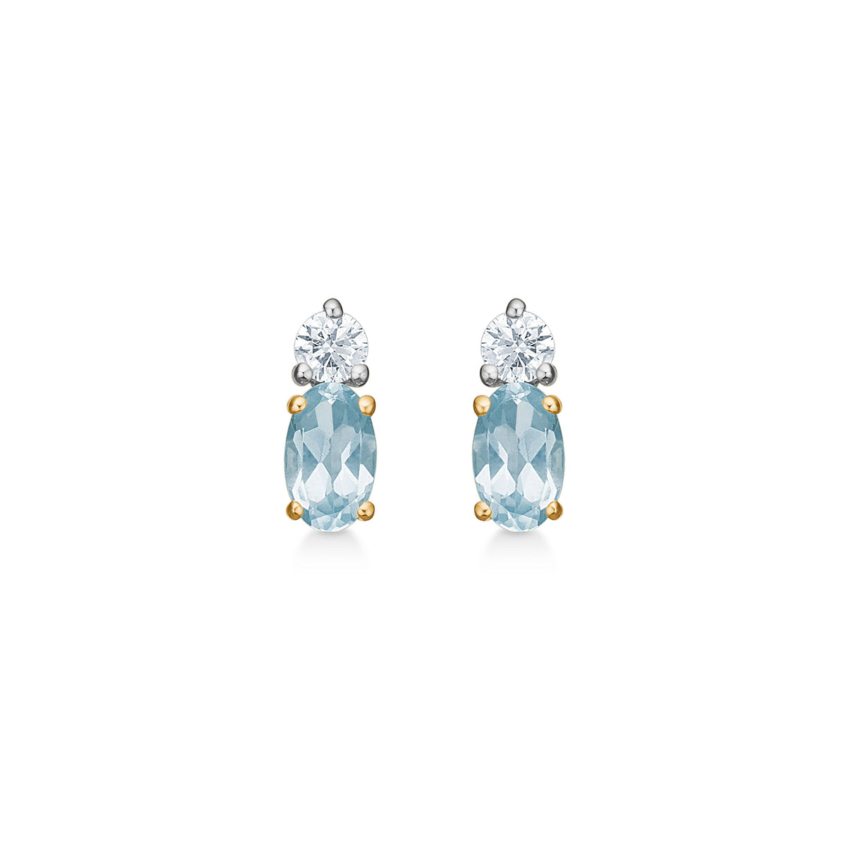 MADS Z 14KT Golden Sky Ohrhörer - Topas - 0.105ct W.SI