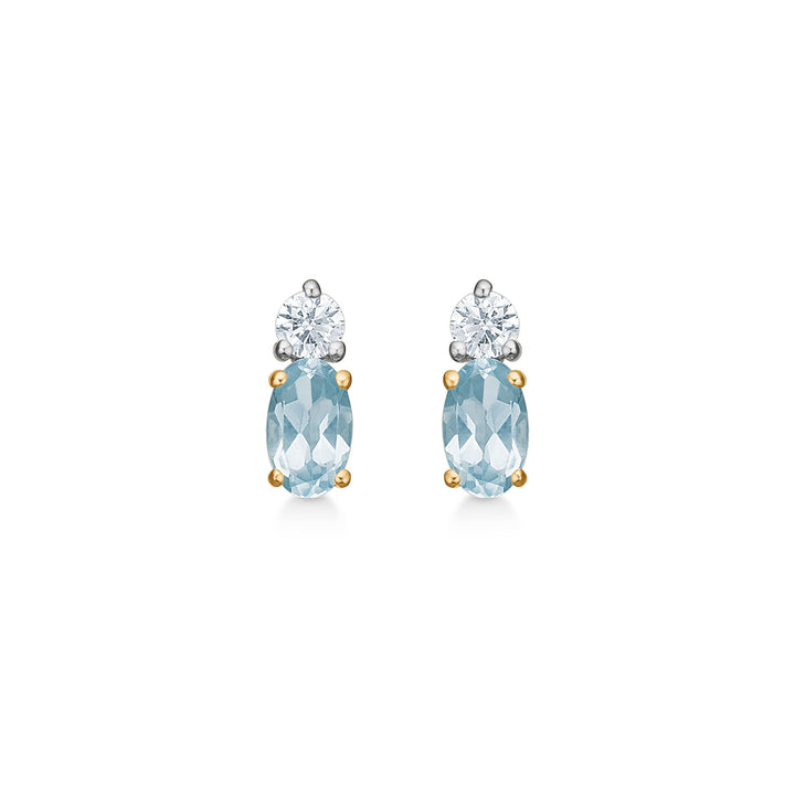 MADS Z 14KT Golden Sky Ohrhörer - Topas - 0.105ct W.SI