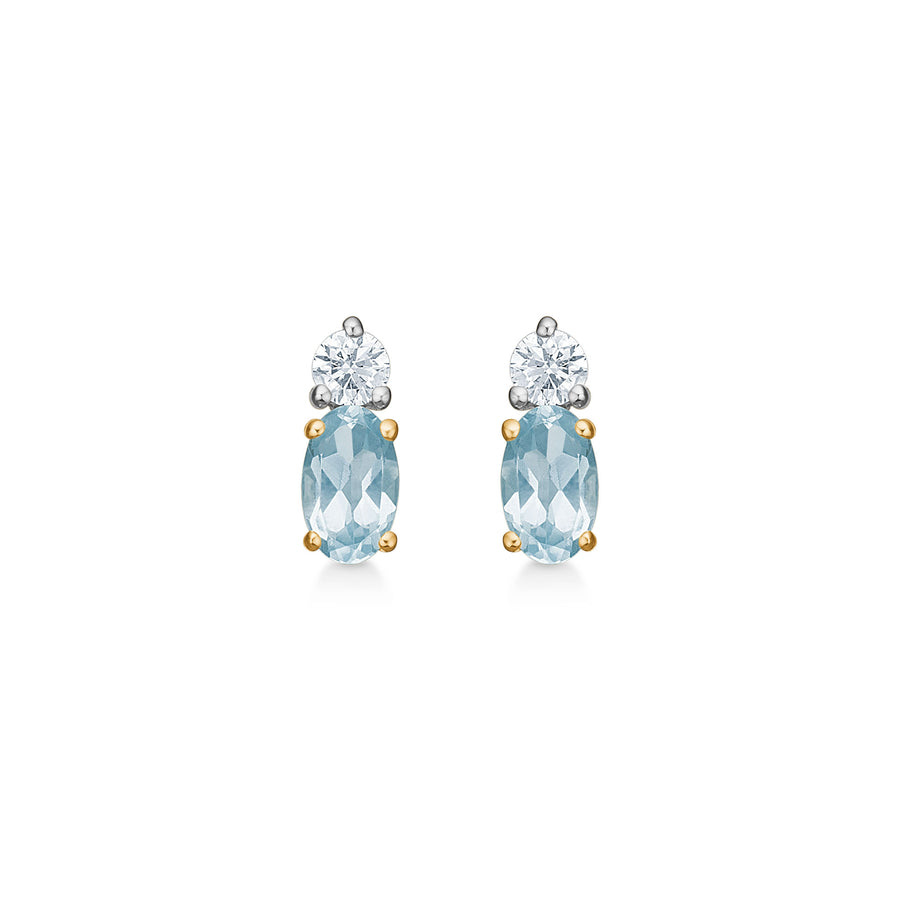 MADS Z 14KT Golden Sky Ohrhörer - Topas - 0.105ct W.SI