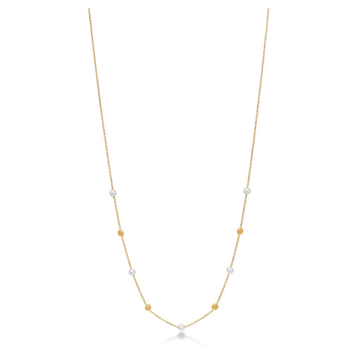 Mads Z Luna Halskette aus 14 kt. Gold mit Kulturperlen 