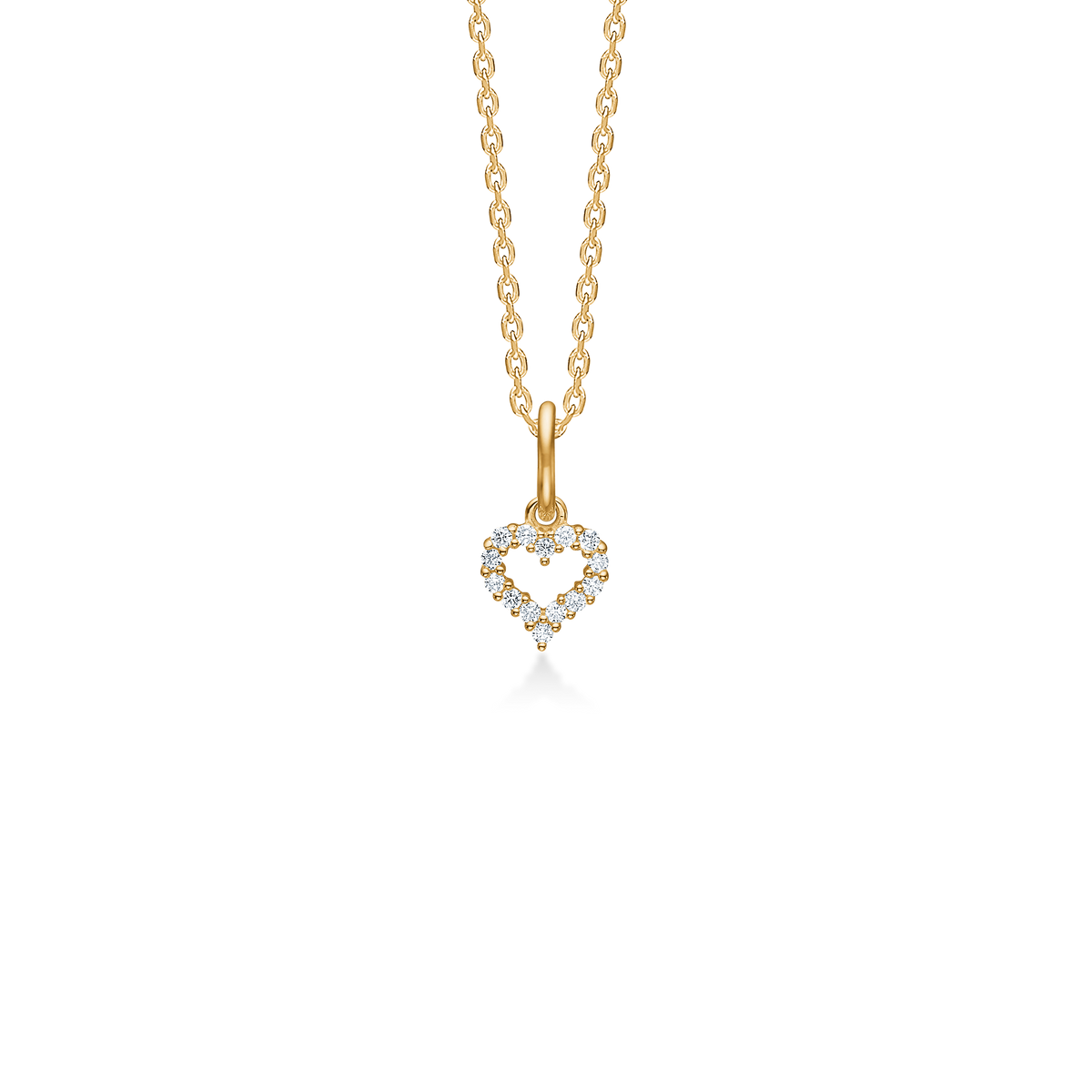 Mads Z Tender Heart Anhänger aus 14 kt. Gold m. Diamanten 