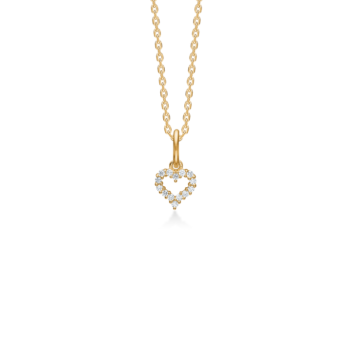 Mads Z Tender Heart Anhänger aus 14 kt. Gold m. Diamanten 