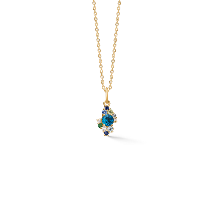 Mads Z Four Seasons Autumn Petite Anhänger mit blauem Topas in 14 kt. Gold 