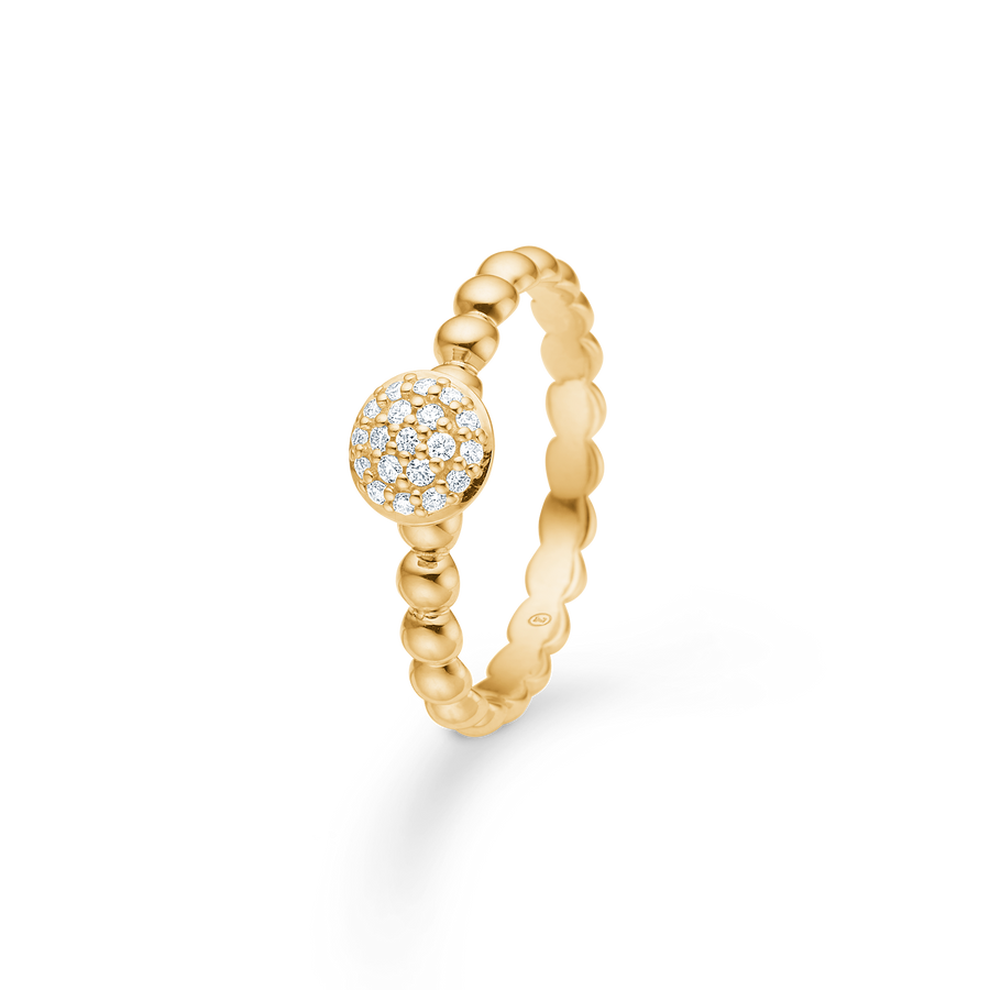 MADS Z DOME 14KT GOLD RING 0.10CT W.SI