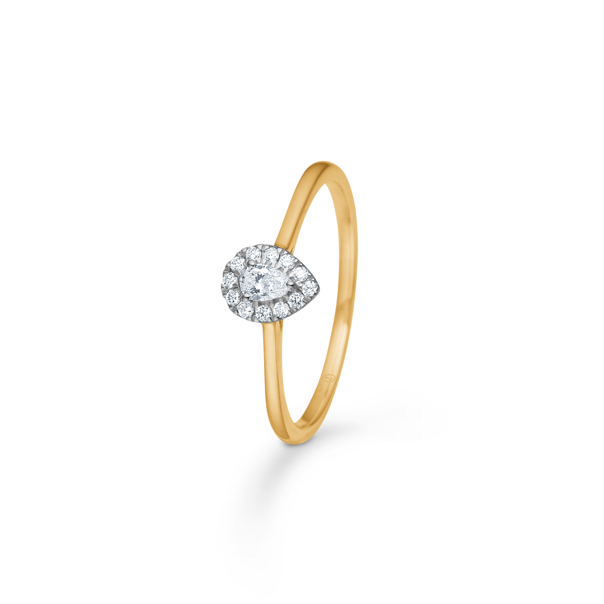 Mads Z Diamond Drop Diamantring in 14 kt. Gold 