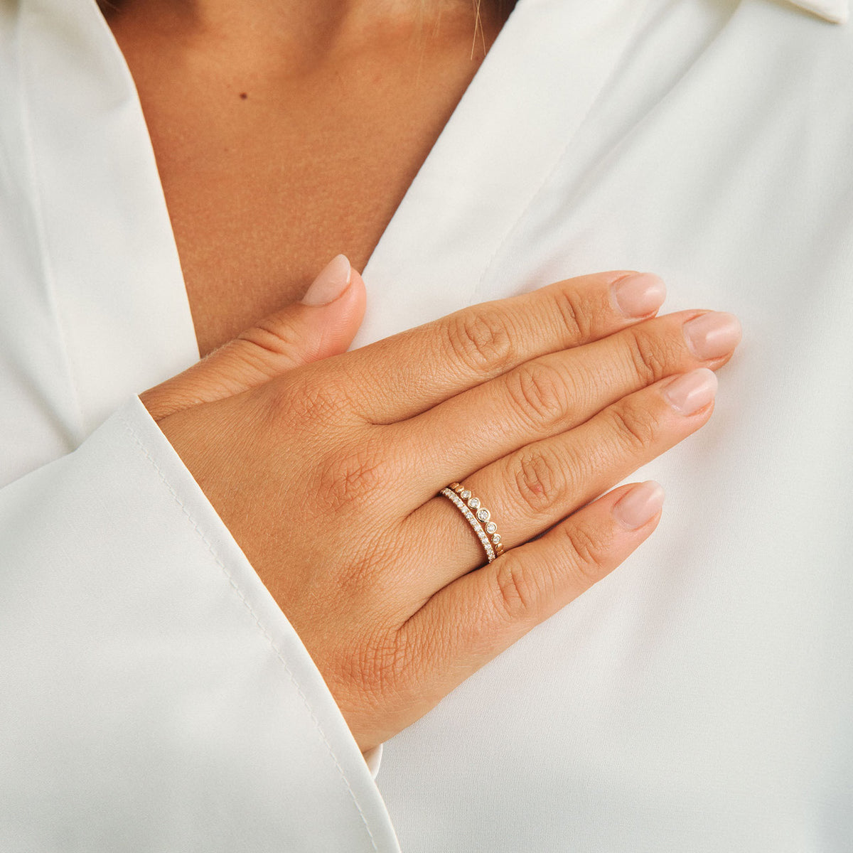Mads Z Endless Ring – Diamantring aus 14 Karat Gold – 1541101-001