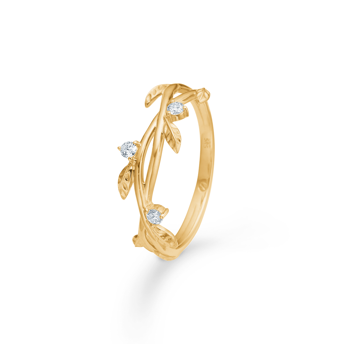 MADS Z AURA 14KT GOLD RING 0.10CT W.SI