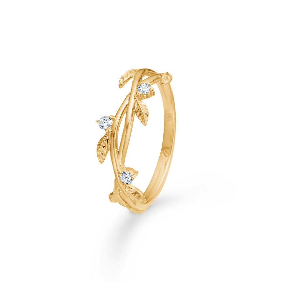 MADS Z AURA 14KT GOLD RING 0.10CT W.SI