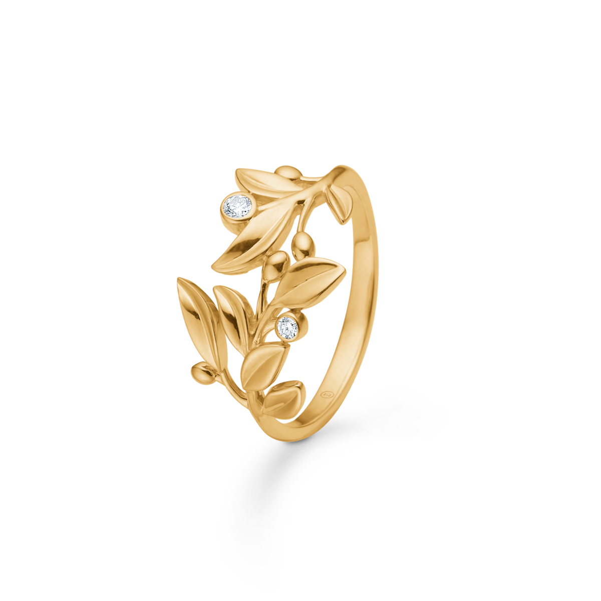 Mads Z Olive Love Ring aus 14 kt. Gold mit Diamanten 