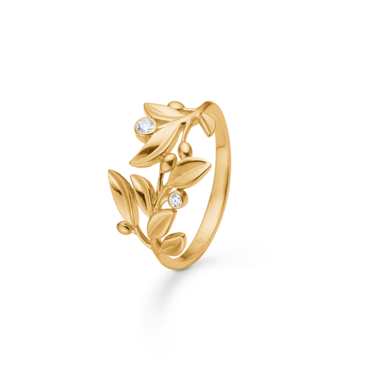 Mads Z Olive Love Ring aus 14 kt. Gold mit Diamanten 