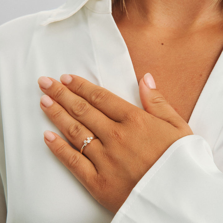 Mads Z Diamond Dew Ring aus 14 kt. Gold m. Diamanten 