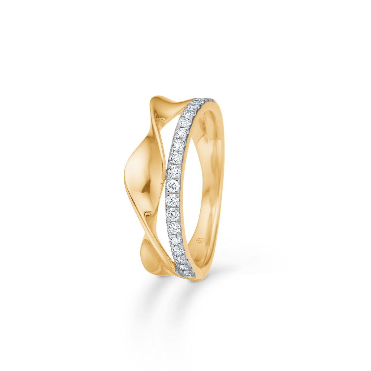 Mads Z Diamond Twist Ring – Diamantring aus 14 Karat Gold 