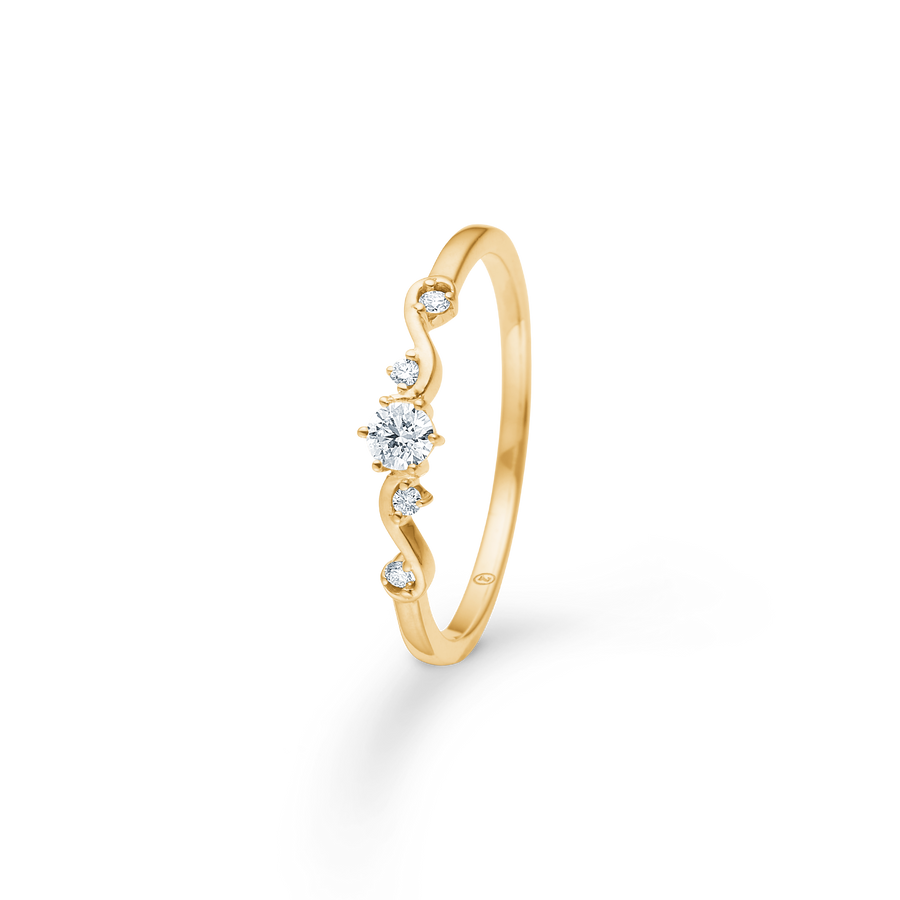 MADS Z ISALINE 14KT GOLD RING 0.13CT W.SI