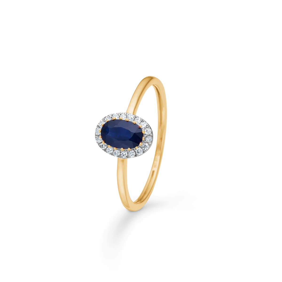Mads Z Midnight Bloom Safierring - 14 Karat Gold mit Diamanten – 1544078-001