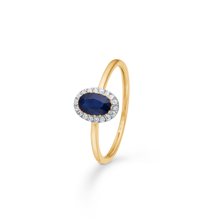 Mads Z Midnight Bloom Safierring - 14 Karat Gold mit Diamanten – 1544078-001
