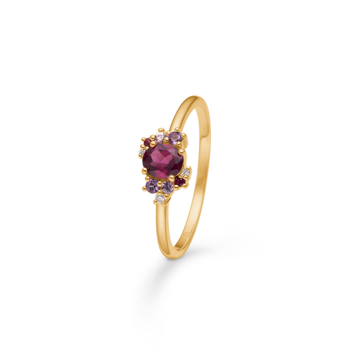 Mads Z Four Seasons Autumn Petite Granat Ring aus 14 kt. Gold 