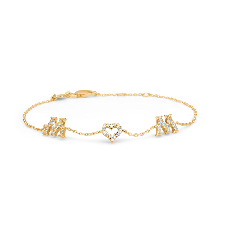 Mads Z Wow / Mom Armband aus 14 kt. Gold m. Diamanten 