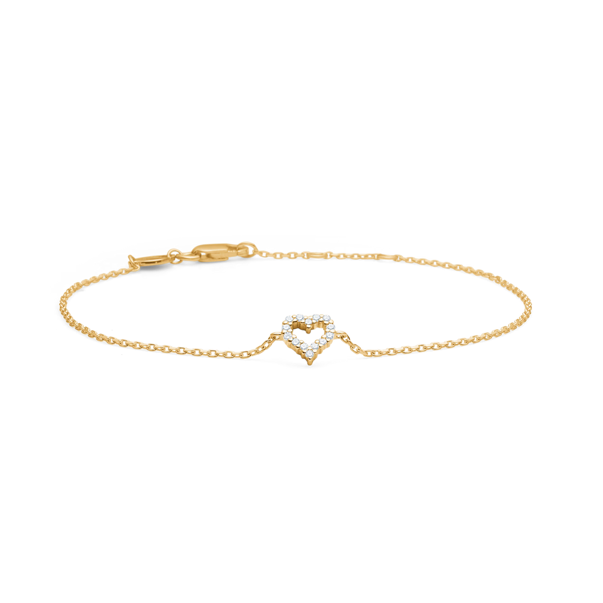 Mads Z Tender Heart Armband aus 14 kt. Gold mit Diamanten 