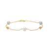 Mads Z Stella Armband in 14 kt. Gold mit Perlen & Zirkonia 