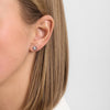 Mads Z Fleur Ohrstecker aus Silber mit weißen Topasen – 7 mm 