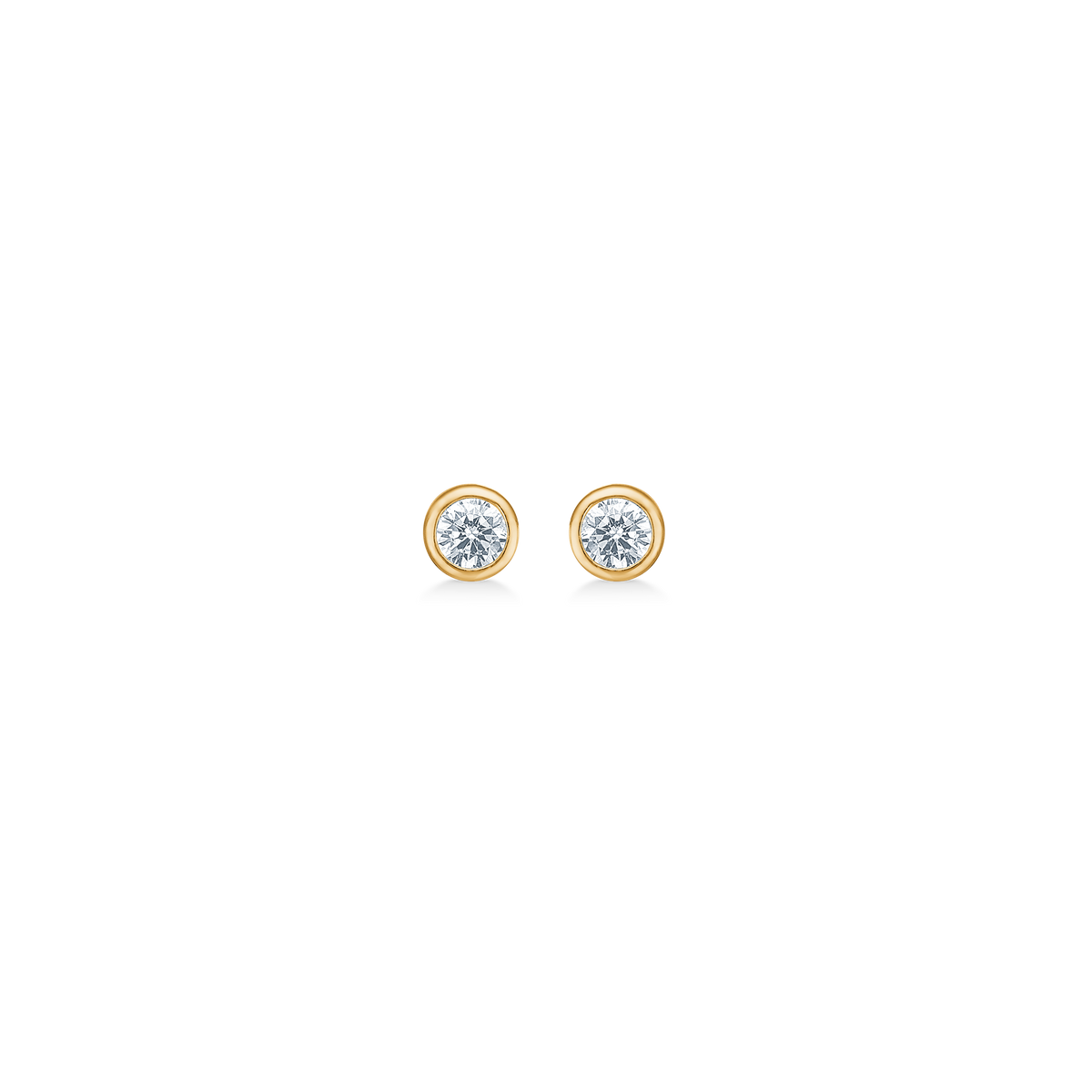 Mads Z Silber Vera Ohrstecker 8 Karat Gold mit Zirkonia 