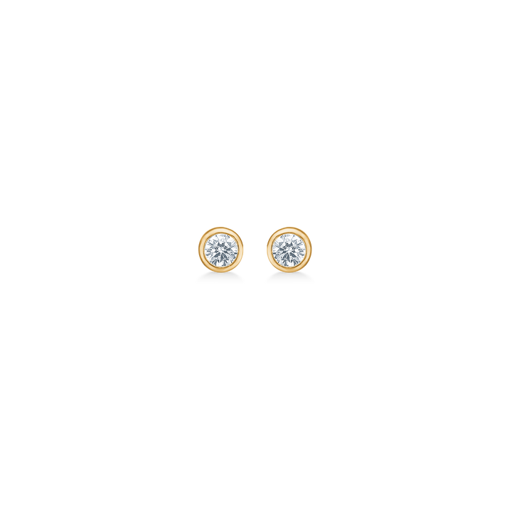 Mads Z Silber Vera Ohrstecker 8 Karat Gold mit Zirkonia 