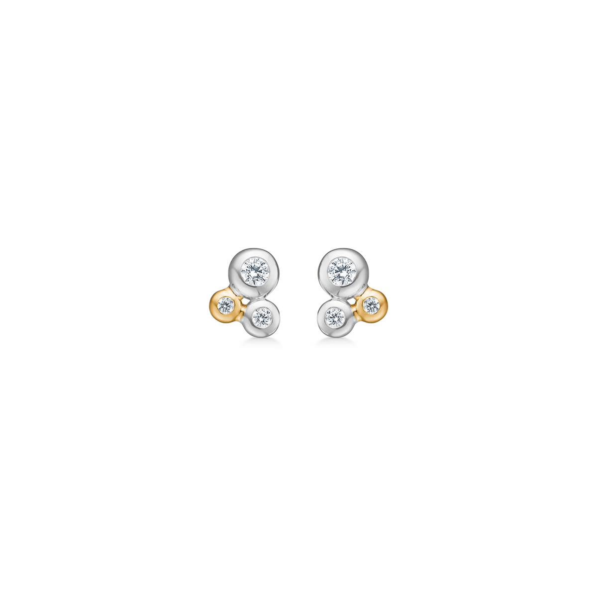 Mads Z Silber Nola Ohrstecker mit 8kt Gold 