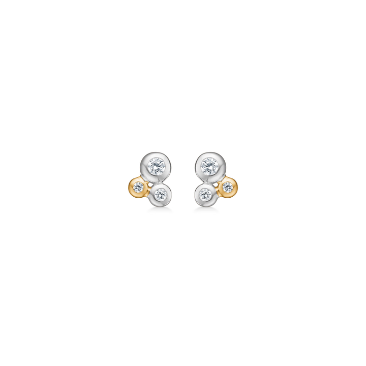 Mads Z Silber Nola Ohrstecker mit 8kt Gold 