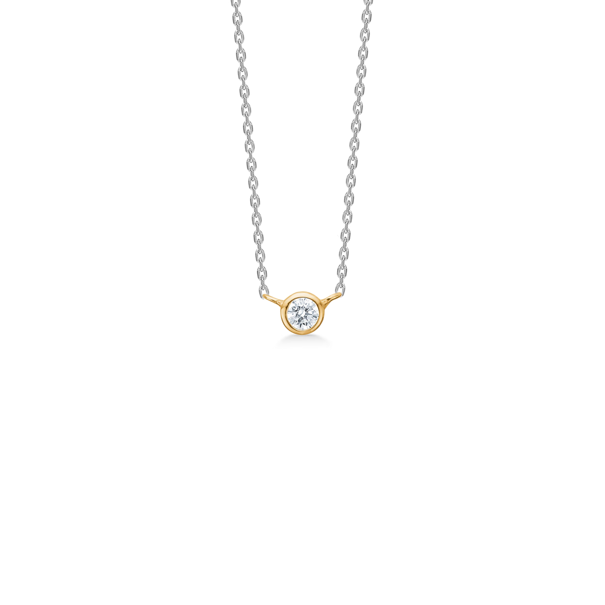 Mads Z Silber-Vera-Halskette mit 8 kt Gold 