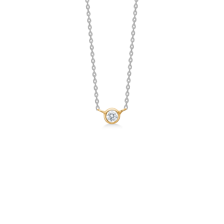 Mads Z Silber-Vera-Halskette mit 8 kt Gold 