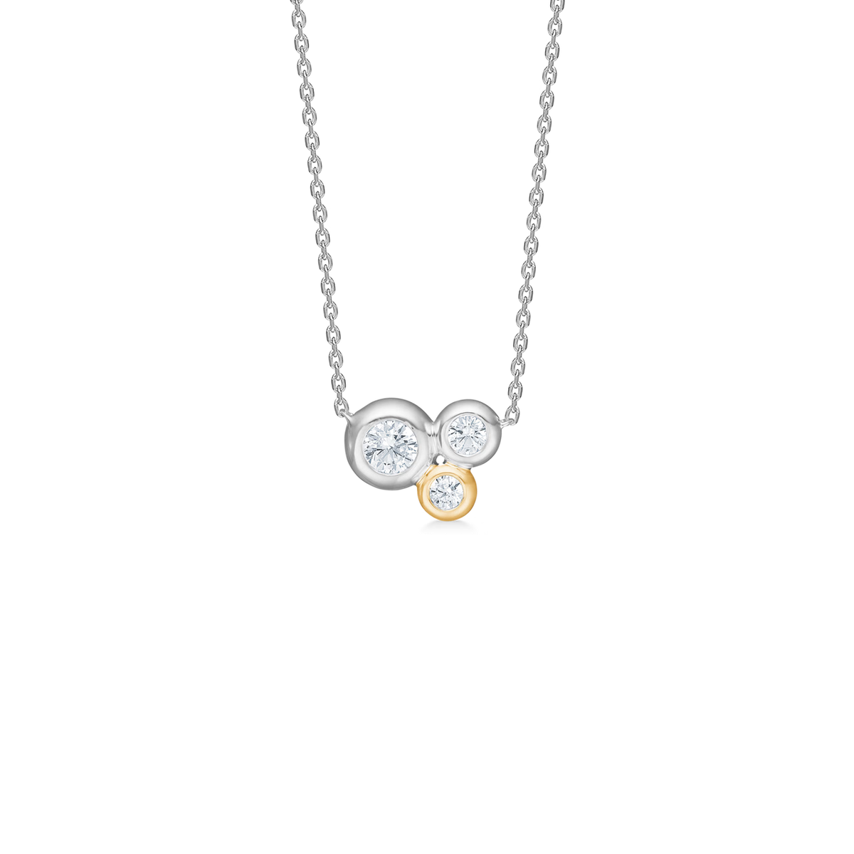 Mads Z Silberne Nola-Halskette mit 8kt Gold 