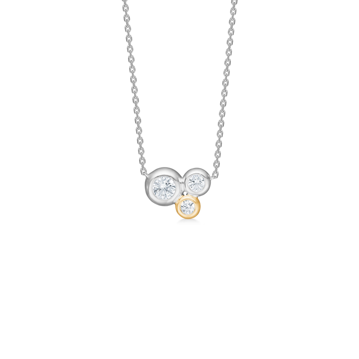 Mads Z Silberne Nola-Halskette mit 8kt Gold 