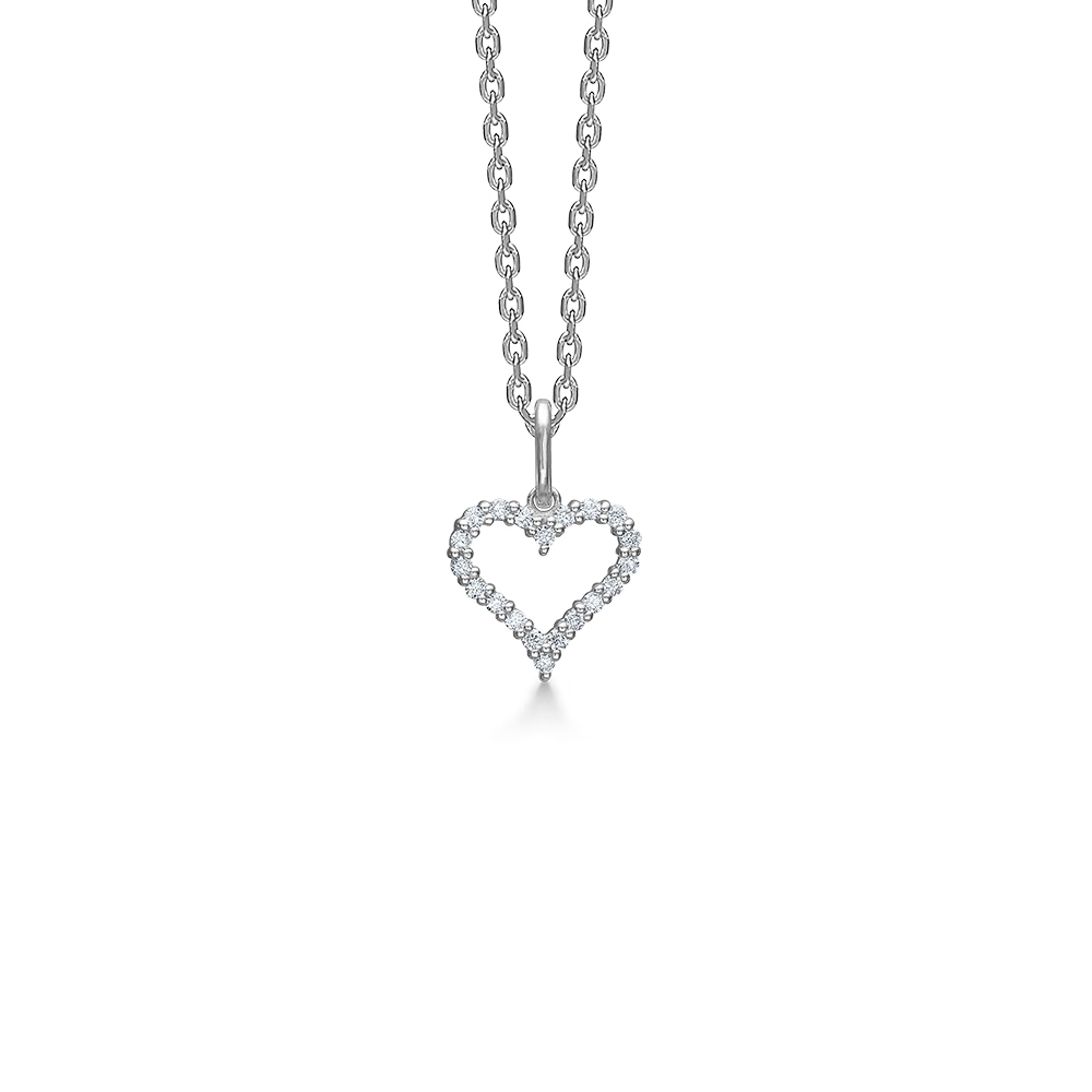 Mads Z Silber Tender Heart Halskette 