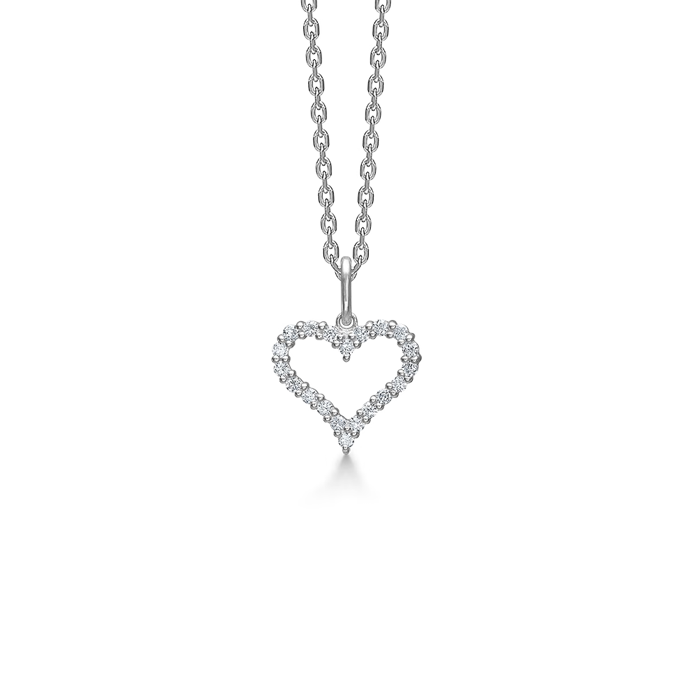 Mads Z Silber Tender Heart Halskette 