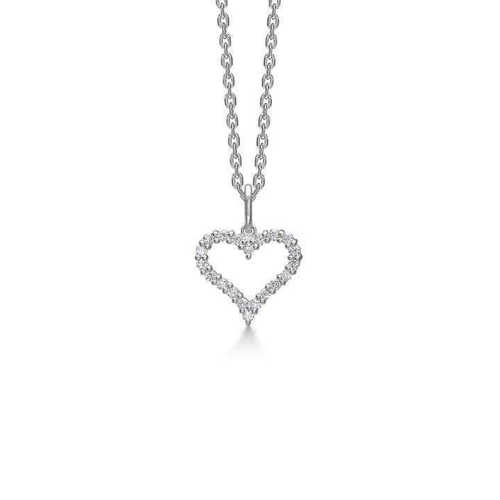 Mads Z Silber Tender Heart Halskette 