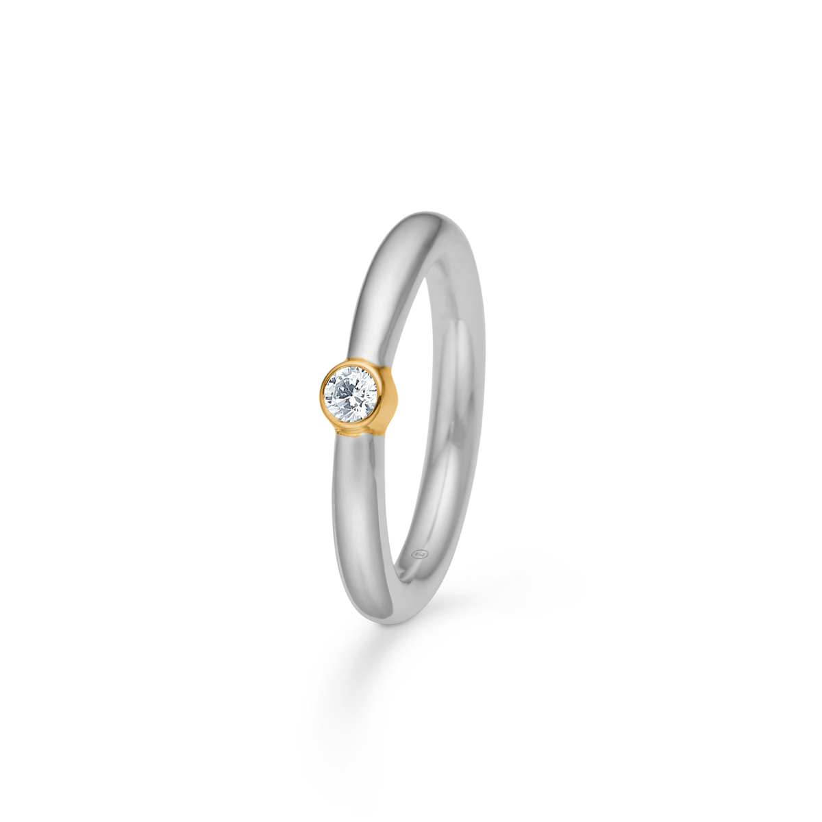Mads Z Silber Vera Ring mit 8kt Gold 