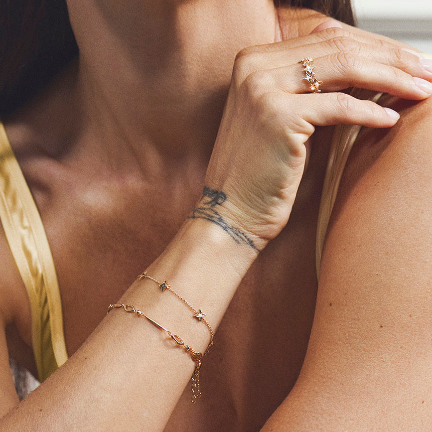 Mads Z 14kt Vesper-Armband 0,07ct W/si