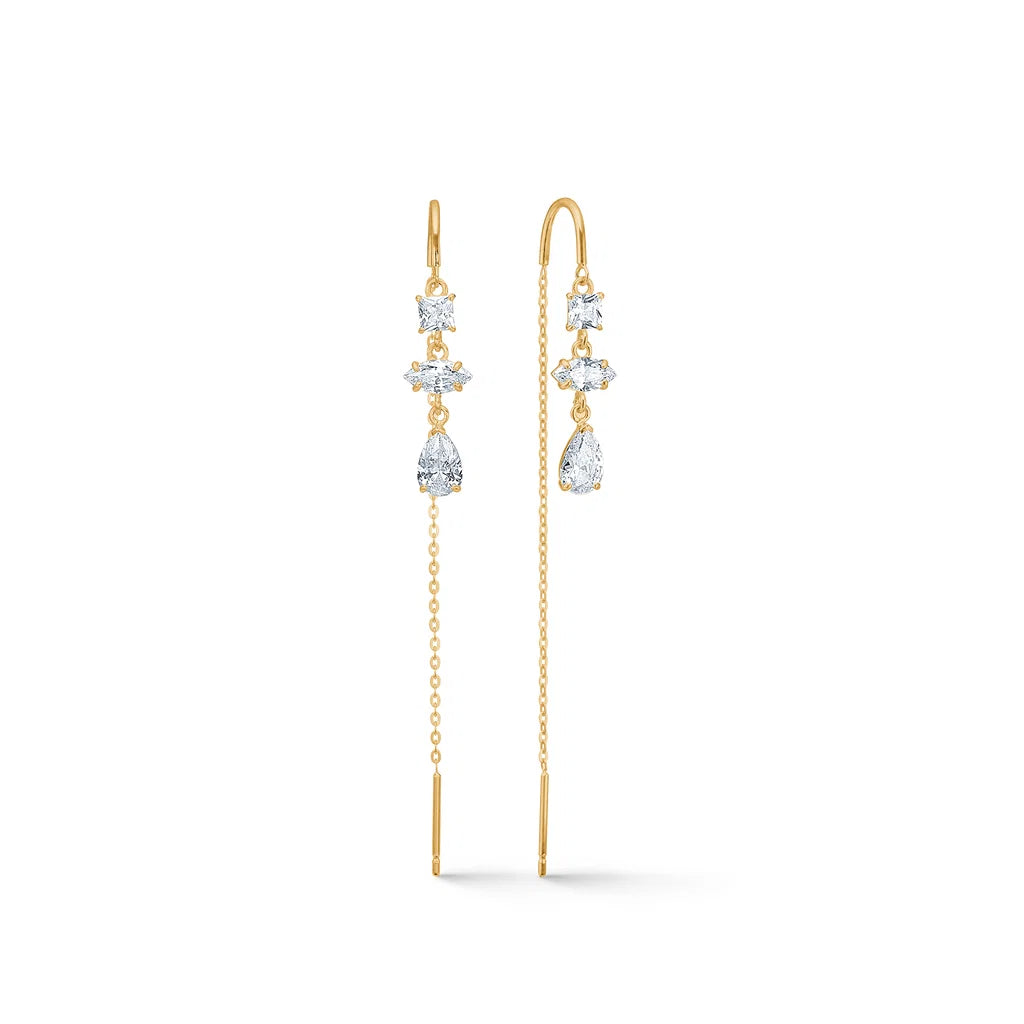 Mads Z Mosaic Ohrringe in 8 kt. Gold mit Zirkonia 