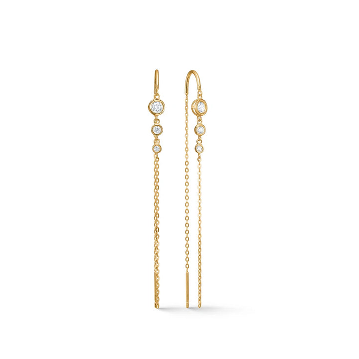 Mads Z Flux Ohrringe in 8 kt. Gold mit Zirkonia 