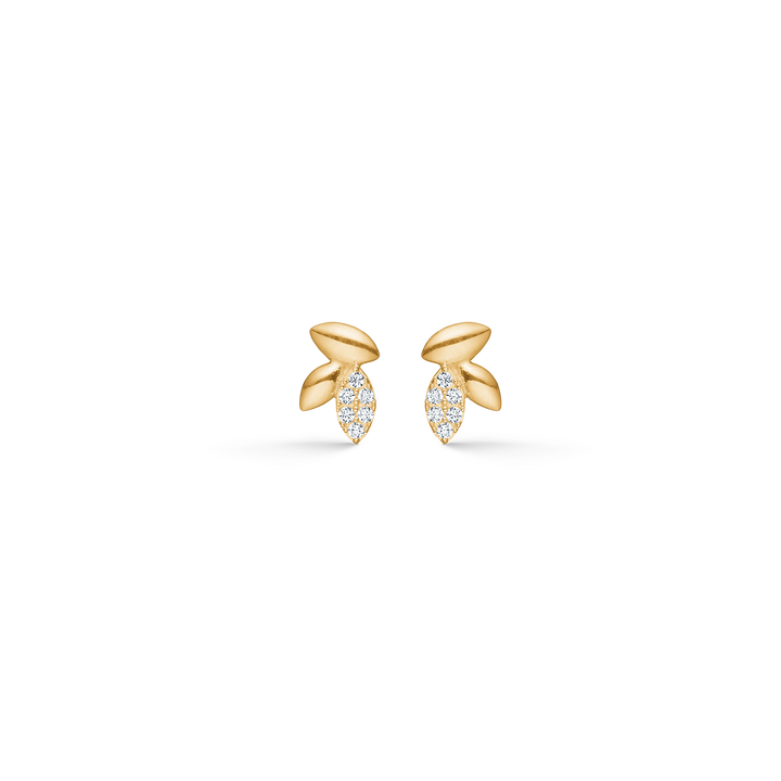 Mads Z Dahlia Gold Ohrringe mit Zirkonia
